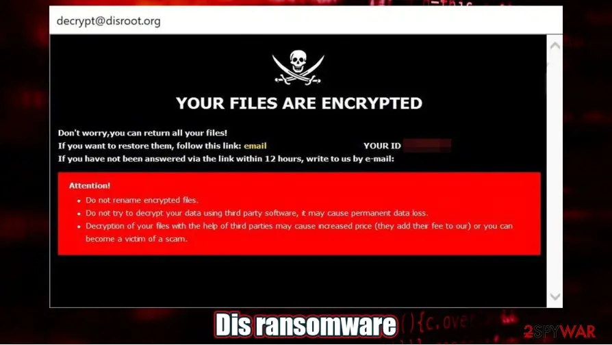 Dis ransomware: dharma variant