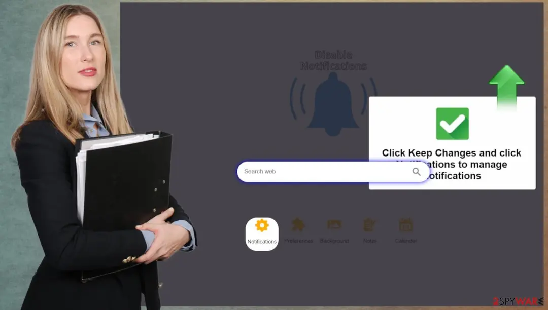 Screenshot of DisableNotifications: browser hijacker