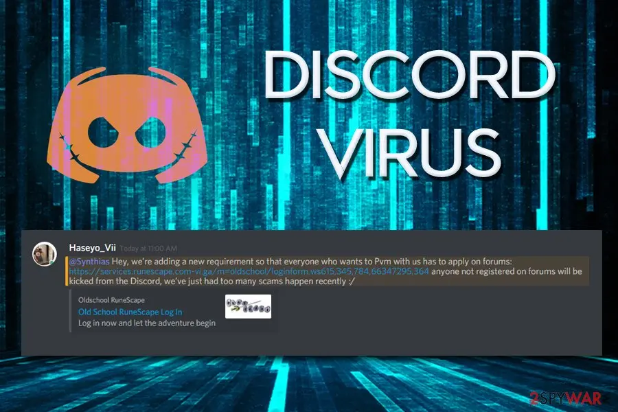 Discord virus: travels via the app phishing links