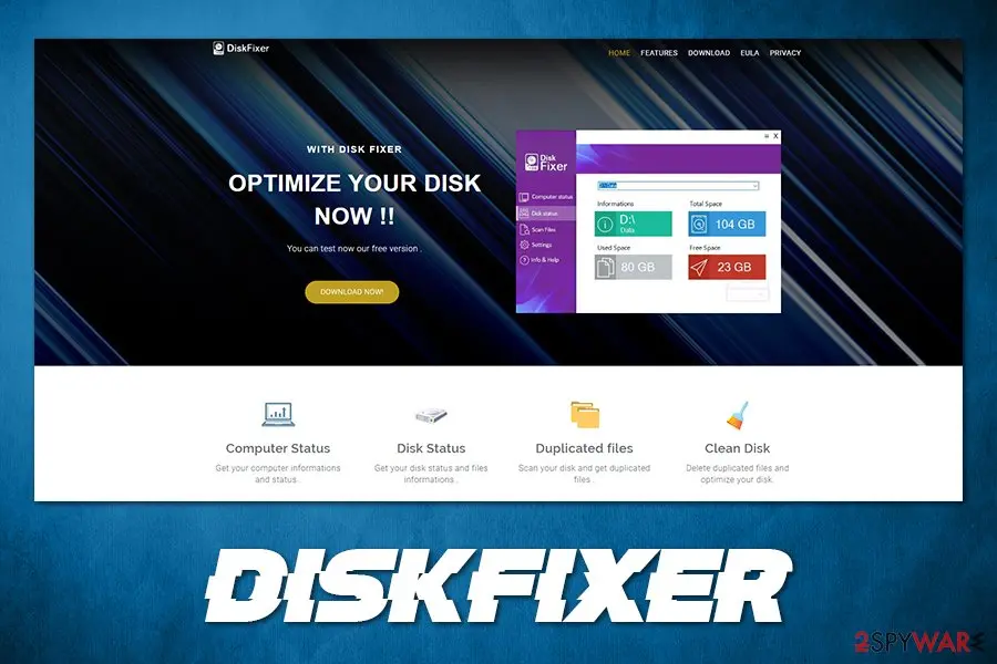 DiskFixer: fake system optimizer pup