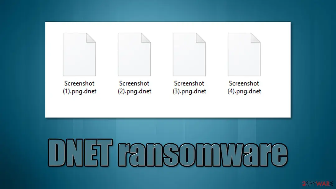 Screenshot of DNET ransomware: djvu