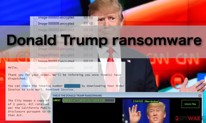 Donald Trump ransomware virus: screenshot