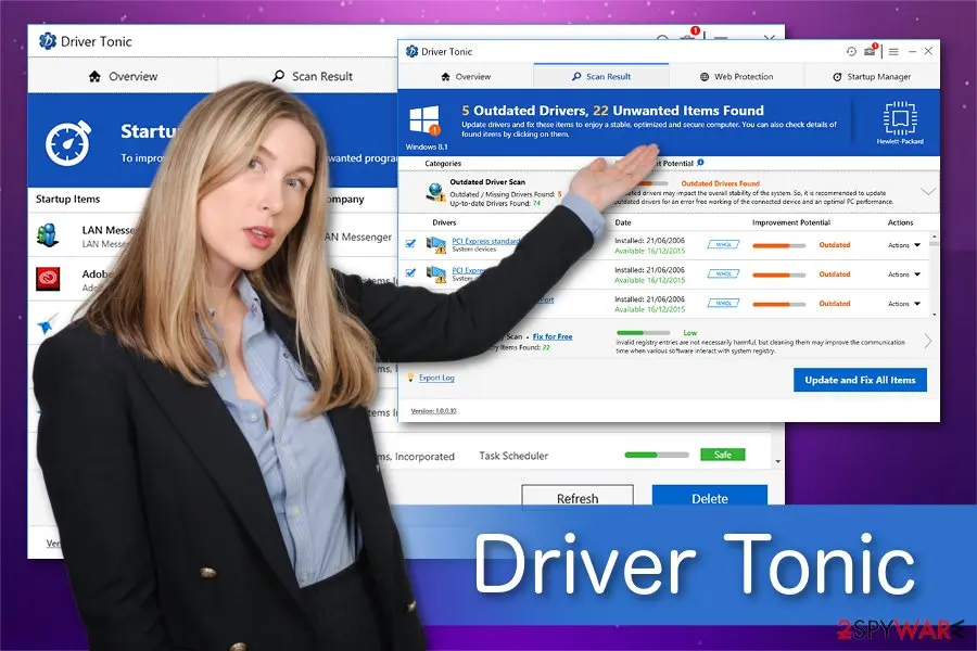 Driver Tonic: is a fake system optimization tool