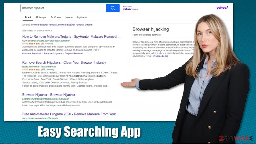 Easy Searching App: virus redirect