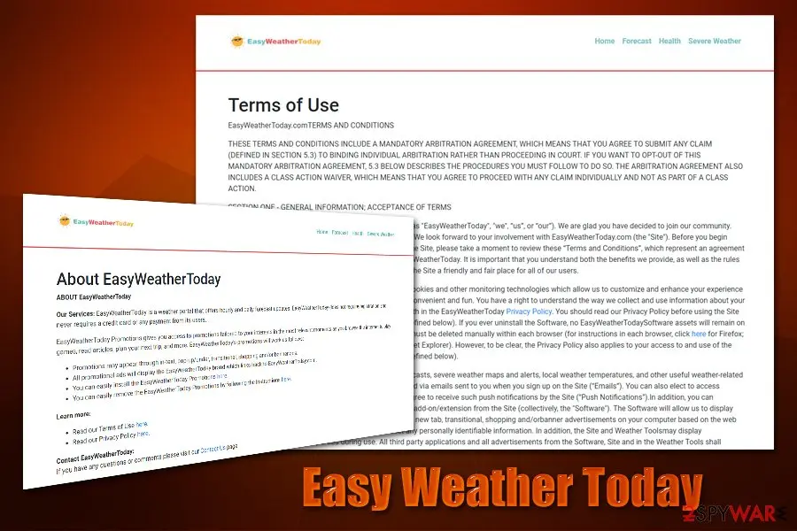 Easy Weather Today, Easy Weather Today Promos: easy weather today tracks users