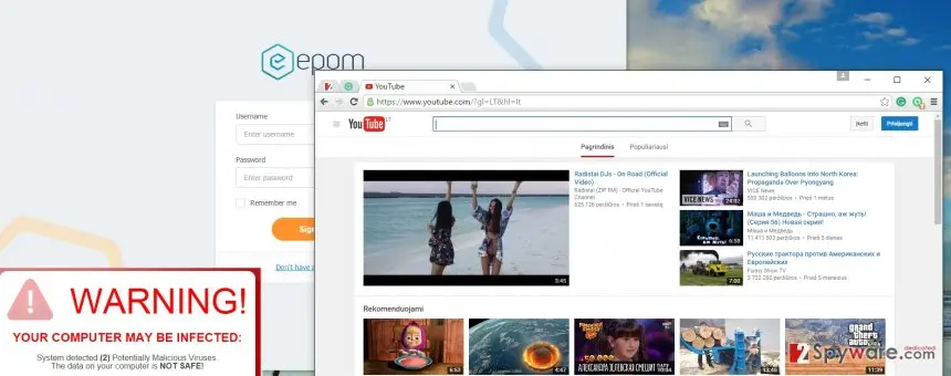 Screenshot of Ecpmrocks virus: screenshot