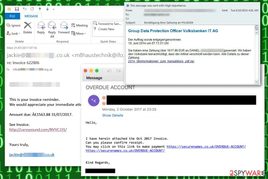 Emotet: trojan spam emails