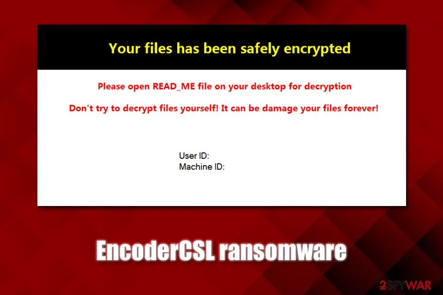 EncoderCSL ransomware: file locking virus hiddentear