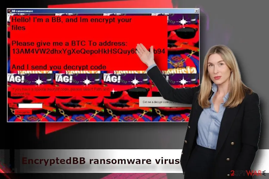 Screenshot of EncryptedbyBB: encryptedbb virus