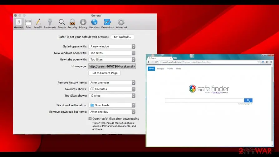 Screenshot of EngageSearch: malware