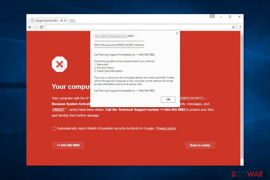 Code 055BCCAC9FEC: error scam