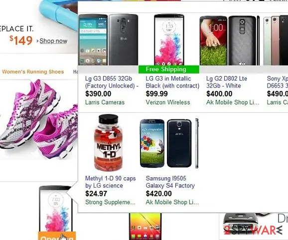 Screenshot of eTranslator: ads