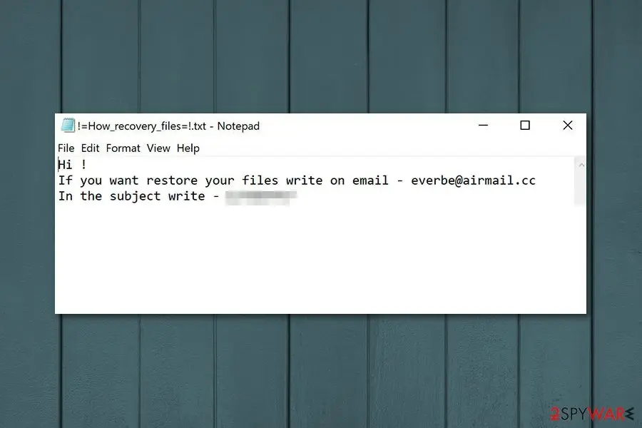Everbe ransomware: everbe virus