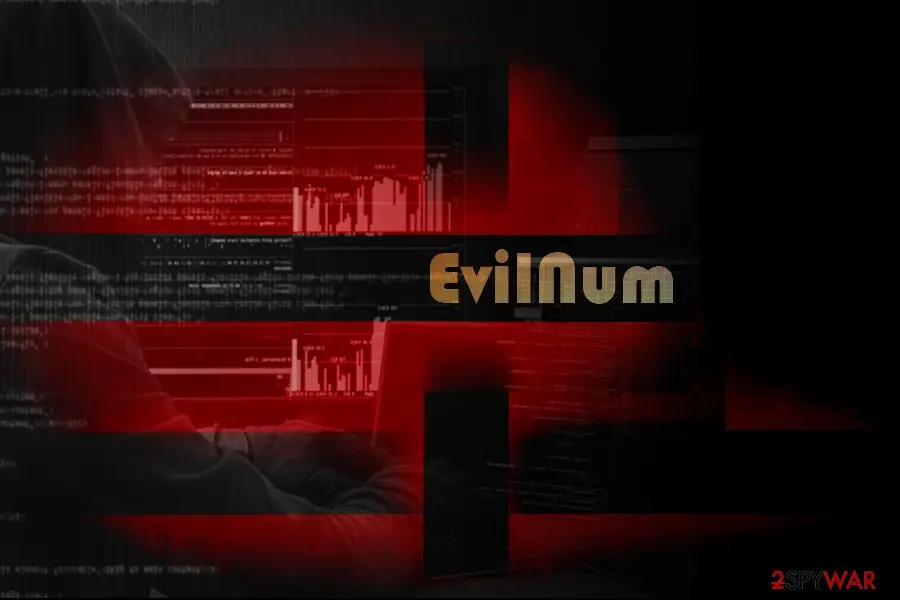 Screenshot of EvilNum: malware trojan