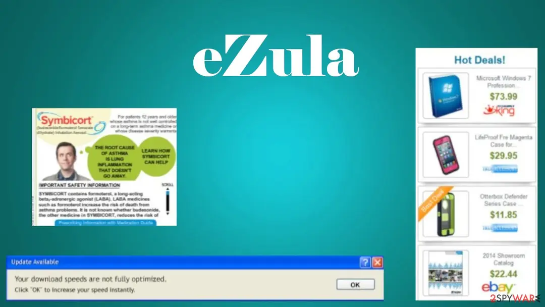 Screenshot of eZula: adware