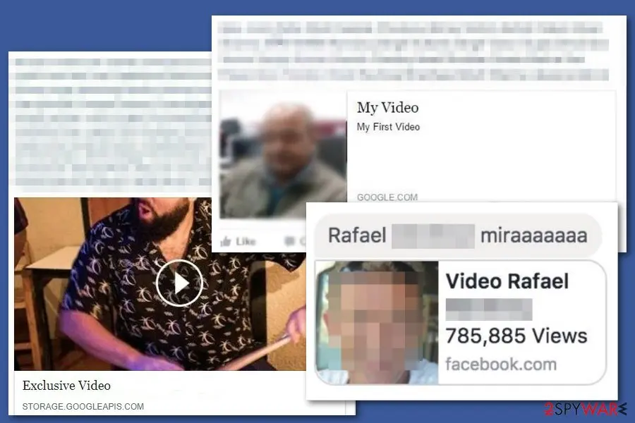 Facebook video virus: posts