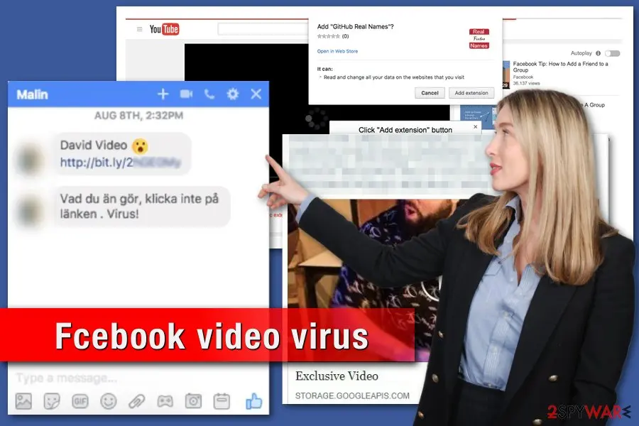 Facebook video virus: versions