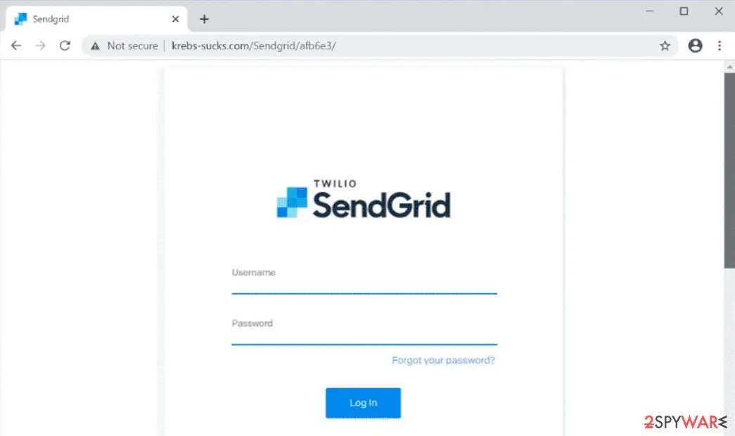 SendGrid email scam: fake sendgrid spam email phishing link