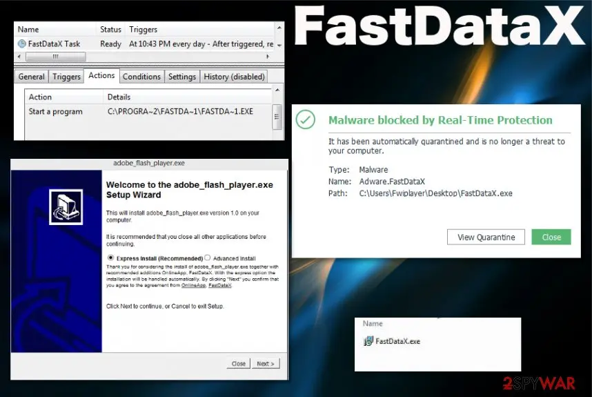 Screenshot of FastDataX: adware