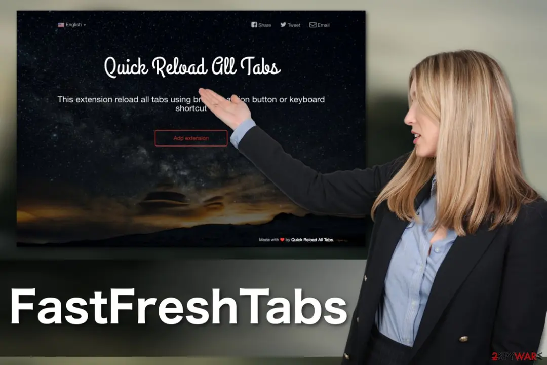 FastFreshTabs: adware virus image