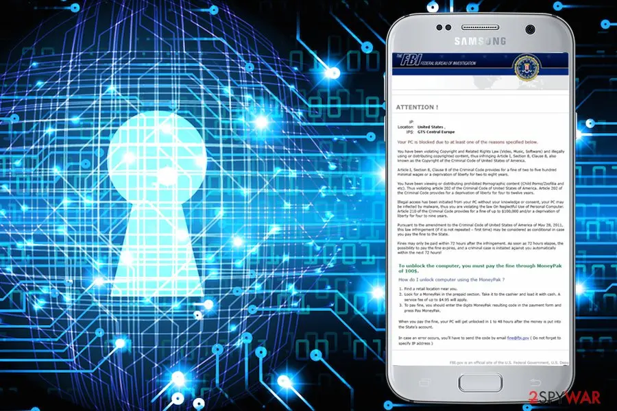 FBI Green Dot Moneypak Virus: infected android