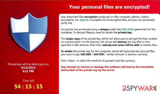 Screenshot of FessLeak ransomware: fessleak
