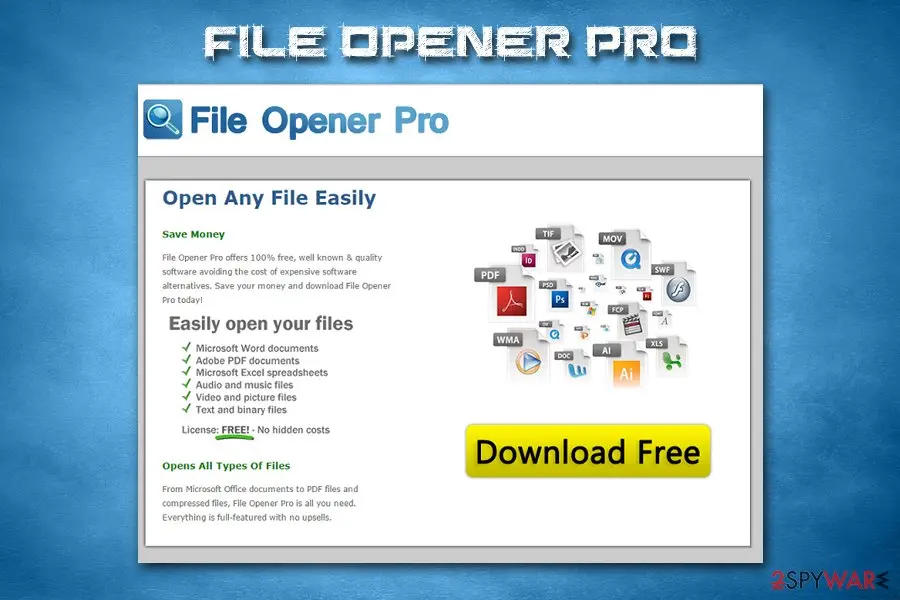 File Opener Pro: potentially unwanted program pup