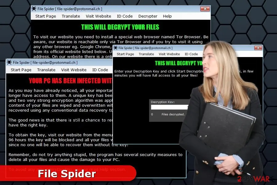 File Spider ransomware: virus