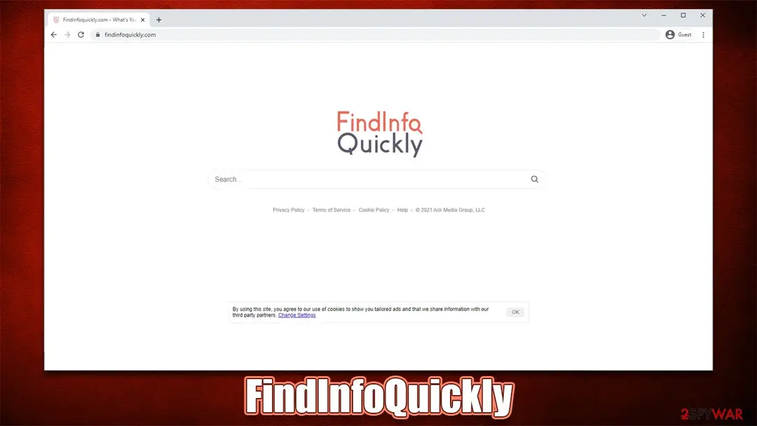 Screenshot of FindInfoQuickly: browser hijacker