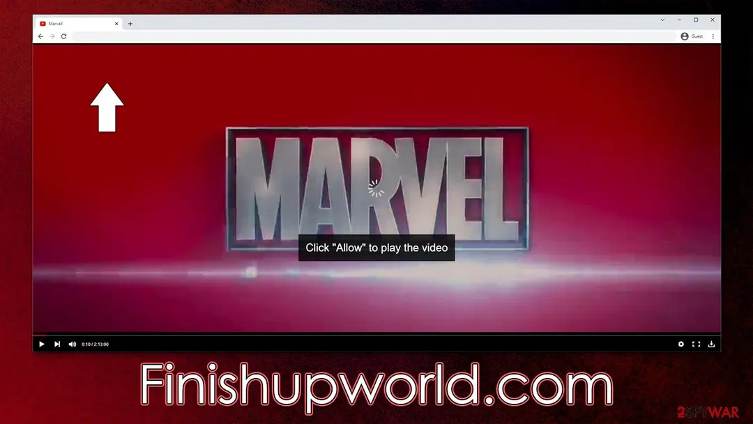 Finishupworld.com: finishupworld com push notification virus