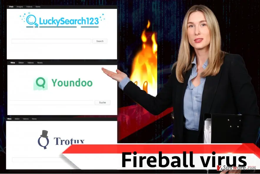 Screenshot of Fireball virus: screenshot
