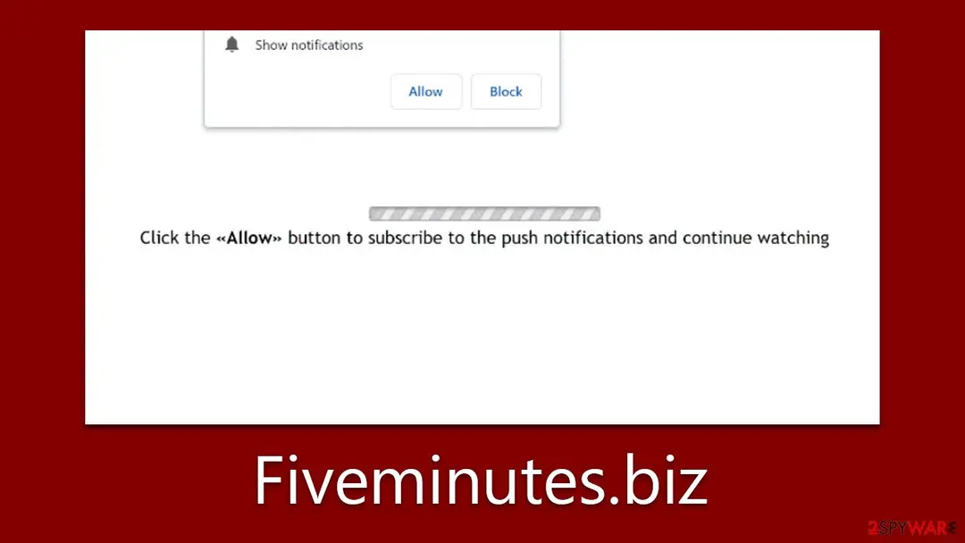 Fiveminutes.biz: fiveminutes biz push notification virus