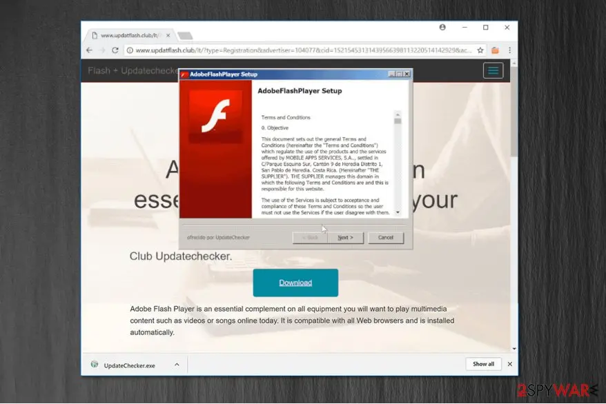 Flash Player Premium SMS: is a fake message