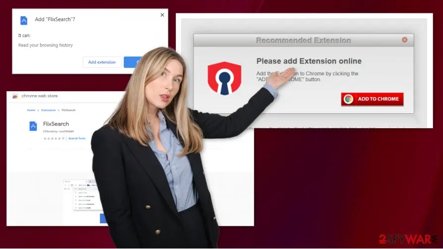 Screenshot of FlixSearch: browsing hijacker