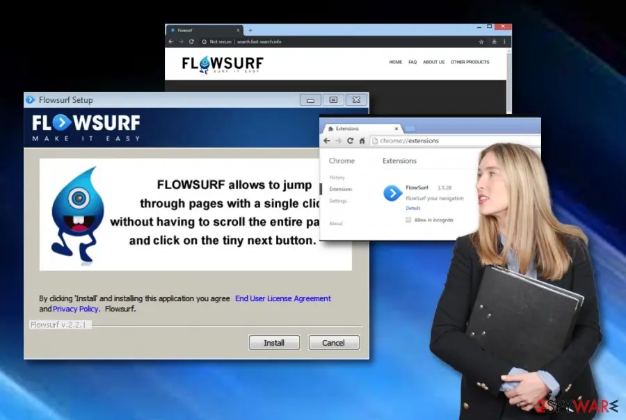 Screenshot of FlowSurf: threat
