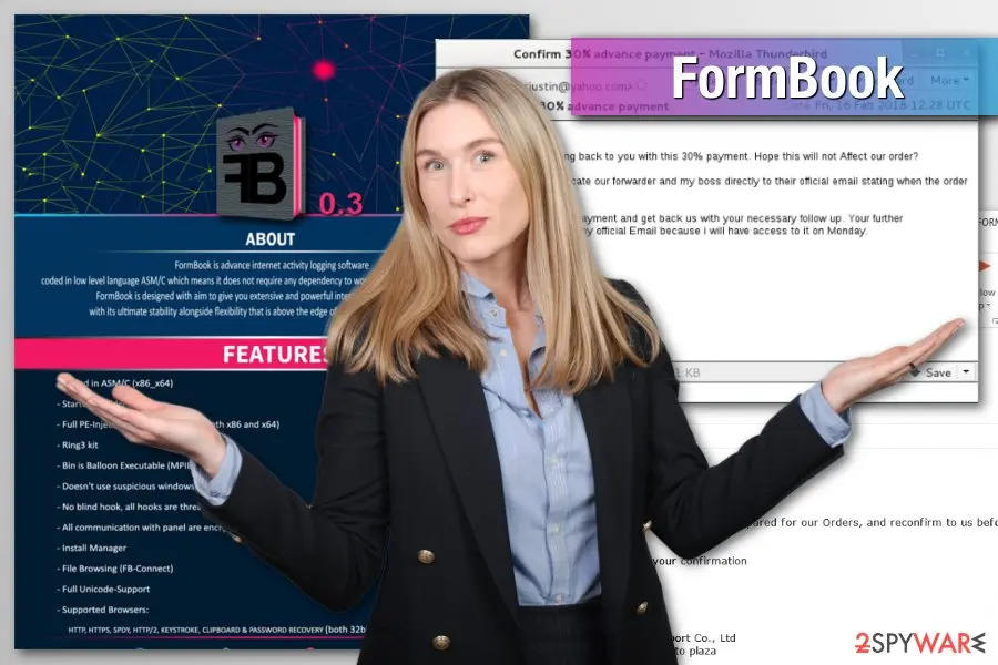 Screenshot of FormBook virus: screenshot
