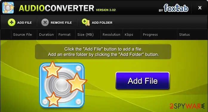 FoxTab Audio Converter: screenshot