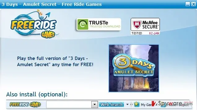 FreeRide Games Toolbar: freeride toolbar