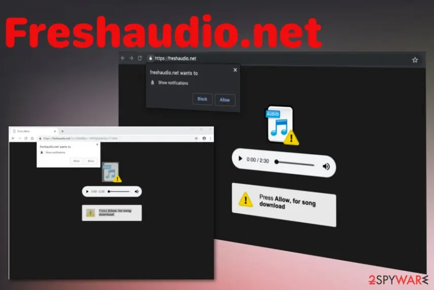 Freshaudio.net: freshaudio net push notifications virus