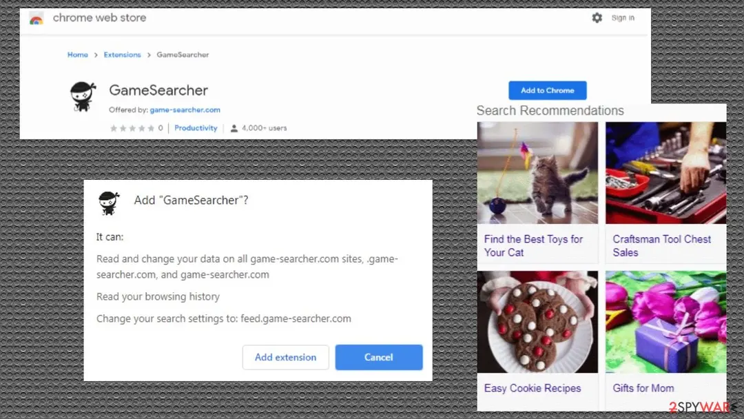 Screenshot of GameSearcher: pup