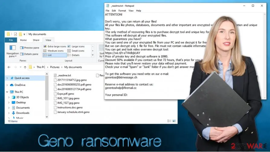 Geno ransomware: file locking virus djvu