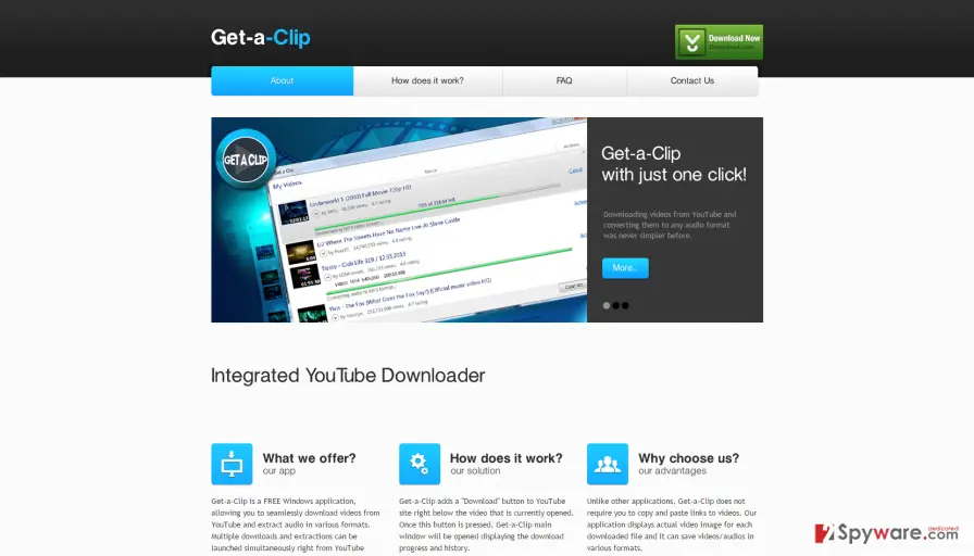Screenshot of Get: a clip
