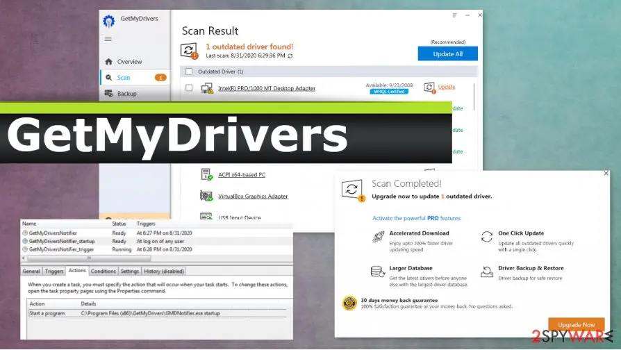Screenshot of GetMyDrivers: virusl