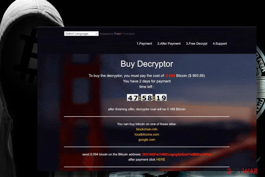 Globe Imposter ransomware virus: gif ransomware virus