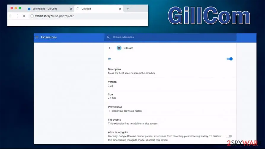 Screenshot of GillCom: virus