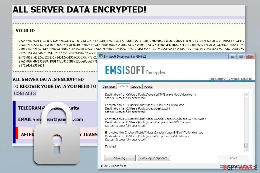 Globe2 ransomware virus: globe2 virus