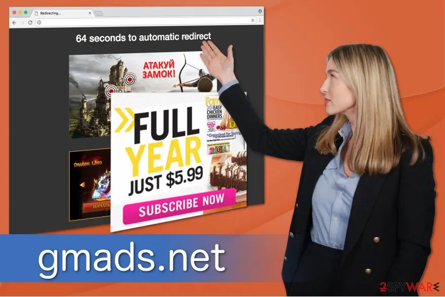 Gmads.net: gmads net is a redirect virus