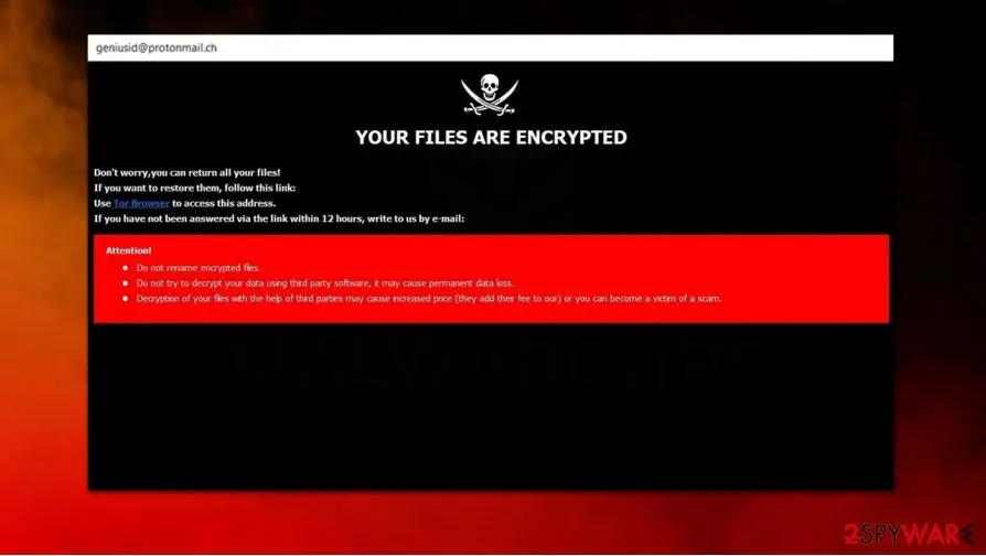 GNS ransomware: file locking virus dharma