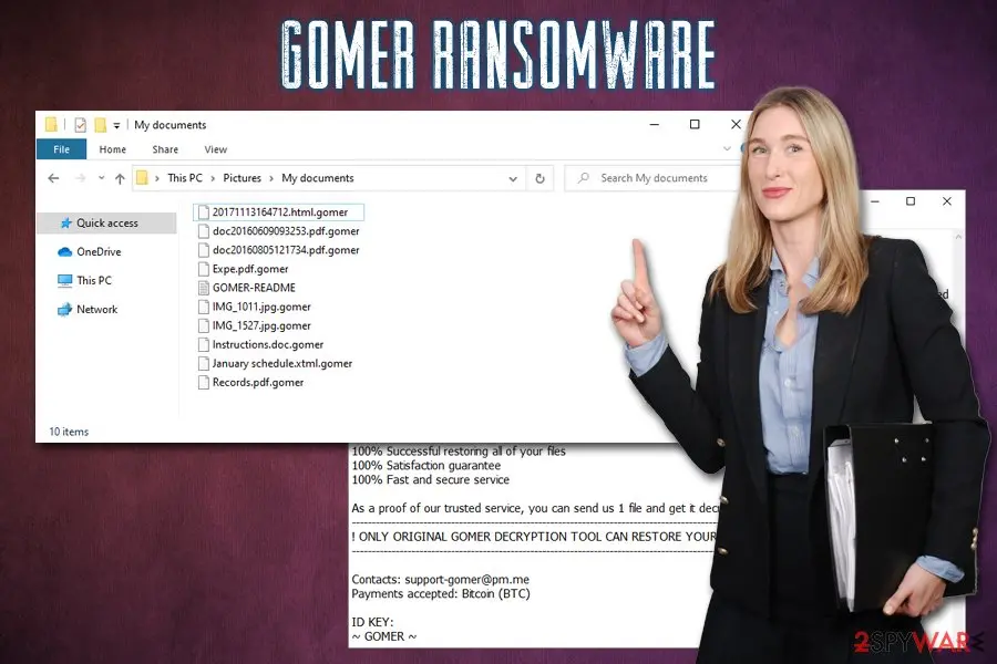 Gomer ransomware: data locking malware virus