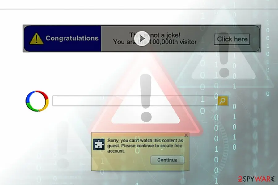 Screenshot of Google redirect: 4